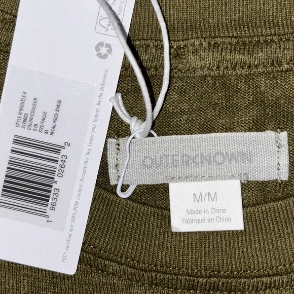 Outerknown Womens M Hemp Tee Shirt MIDI Dress Bailey Green Grass Neptune Comfort - Picture 7 of 8